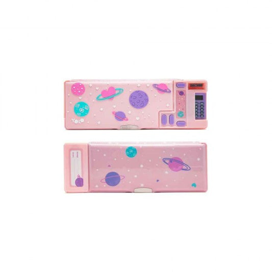 Yolo retro κασετίνα με κουμπιά plus αρωματική - Pink galaxy