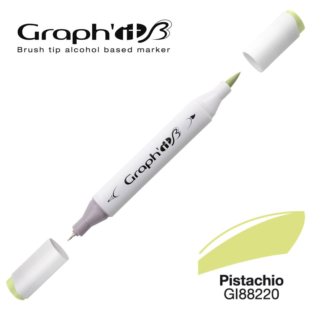 Μαρκαδόρος Οινοπνεύματος Διπλή Μύτη Πινέλο 8220 Pistachio Graph It OZ