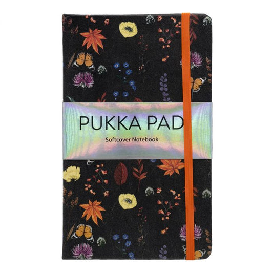 Pukka pad bloom σημειωματάριο μαλακό εξώφυλλο μαύρο 13x21